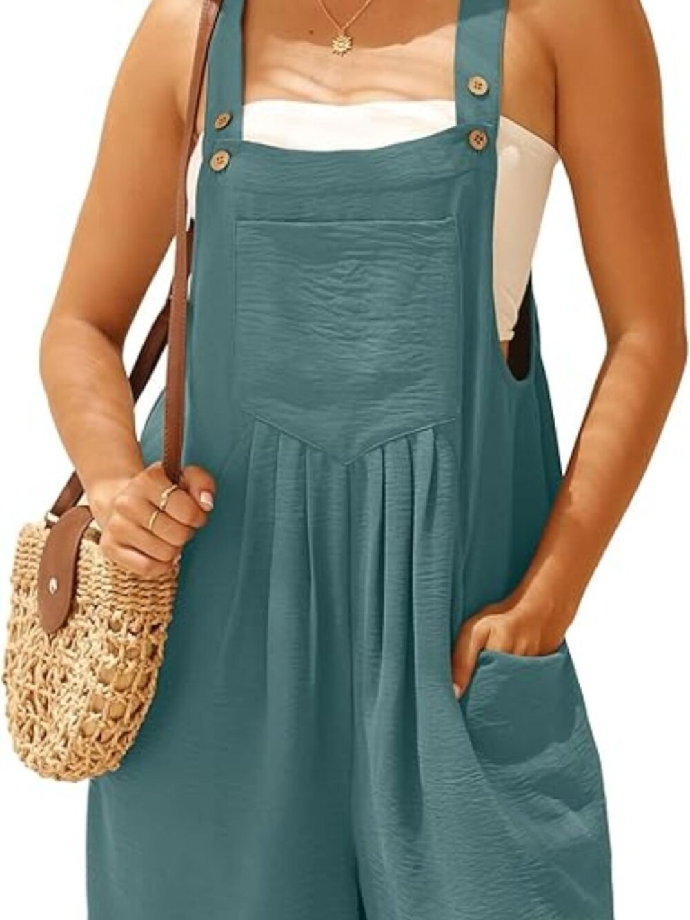 New - Jumpsuits For Women Summer Short Overalls Casual Sleeveless Adjustable